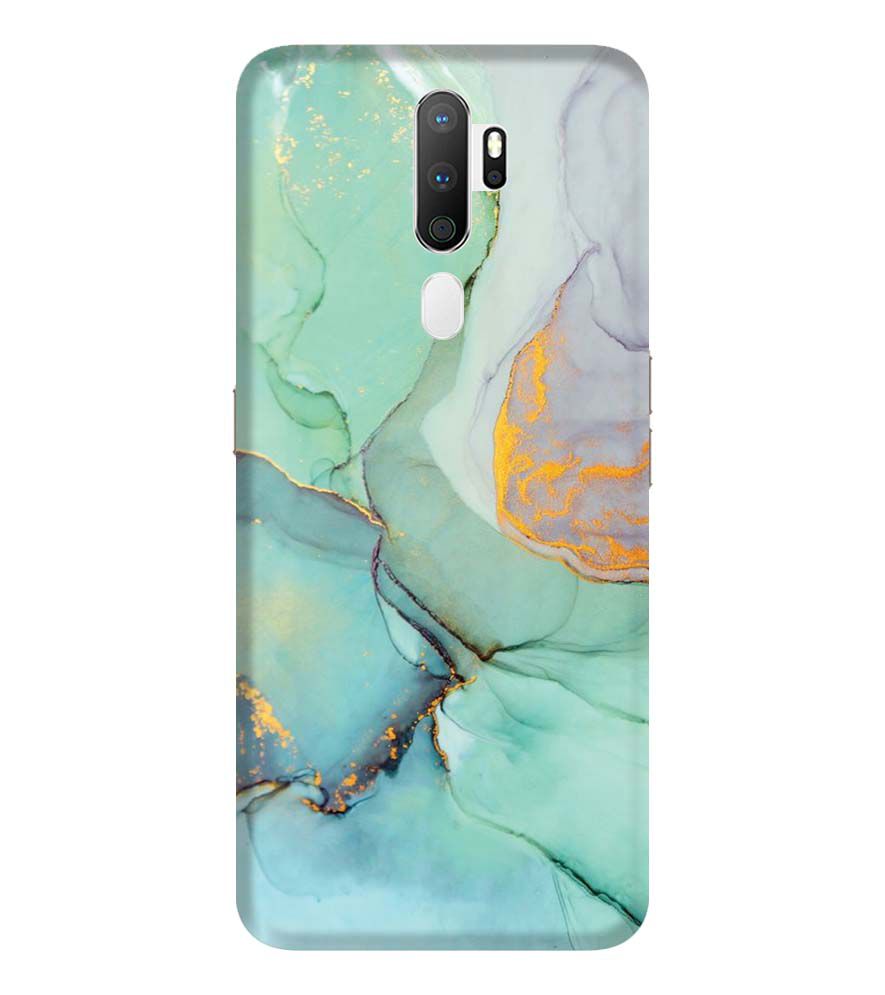 PS1320-Green Marble Premium Back Cover for Oppo A9 (2020)