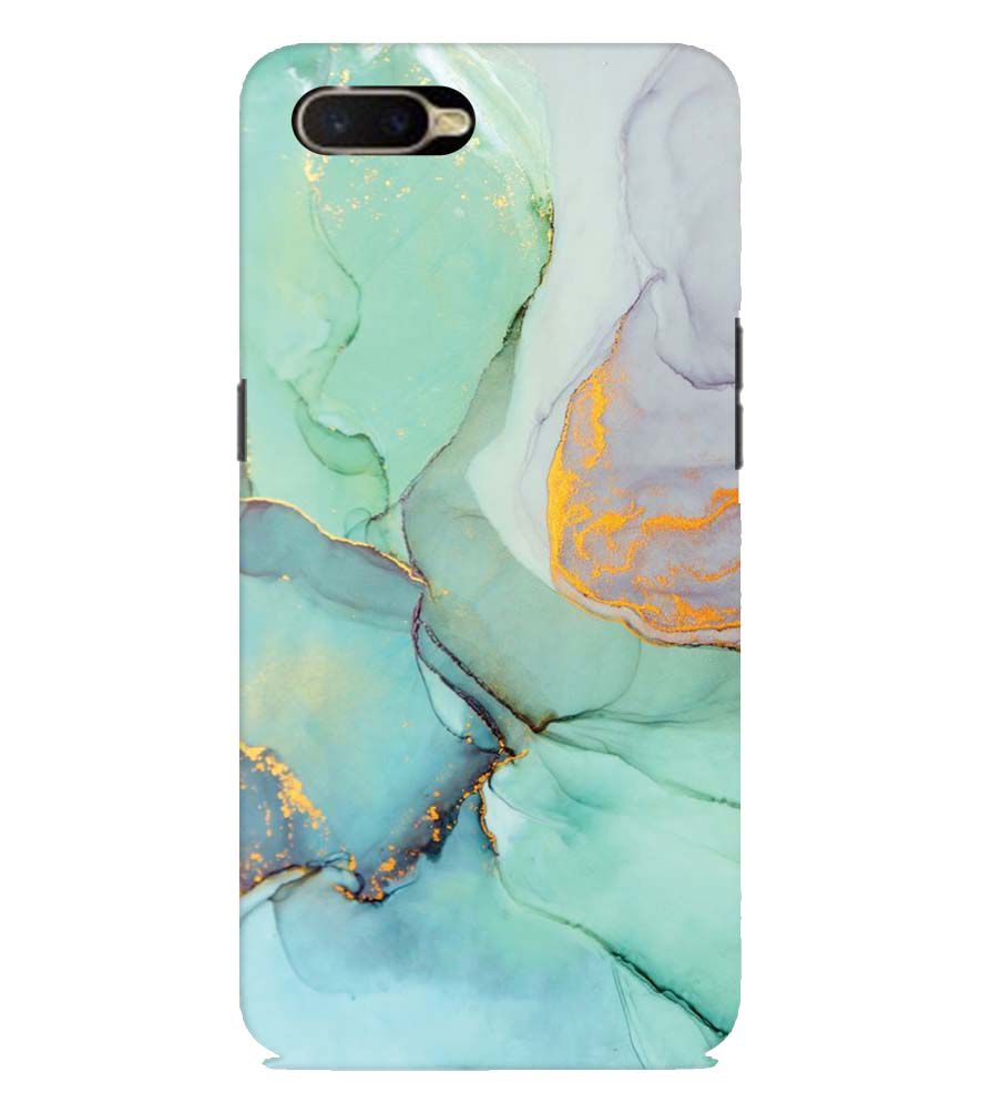 PS1320-Green Marble Premium Back Cover for Oppo K1