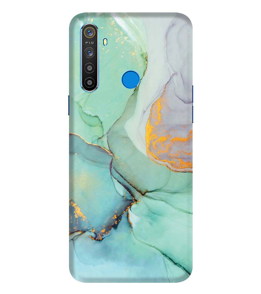 PS1320-Green Marble Premium Back Cover for Realme 5