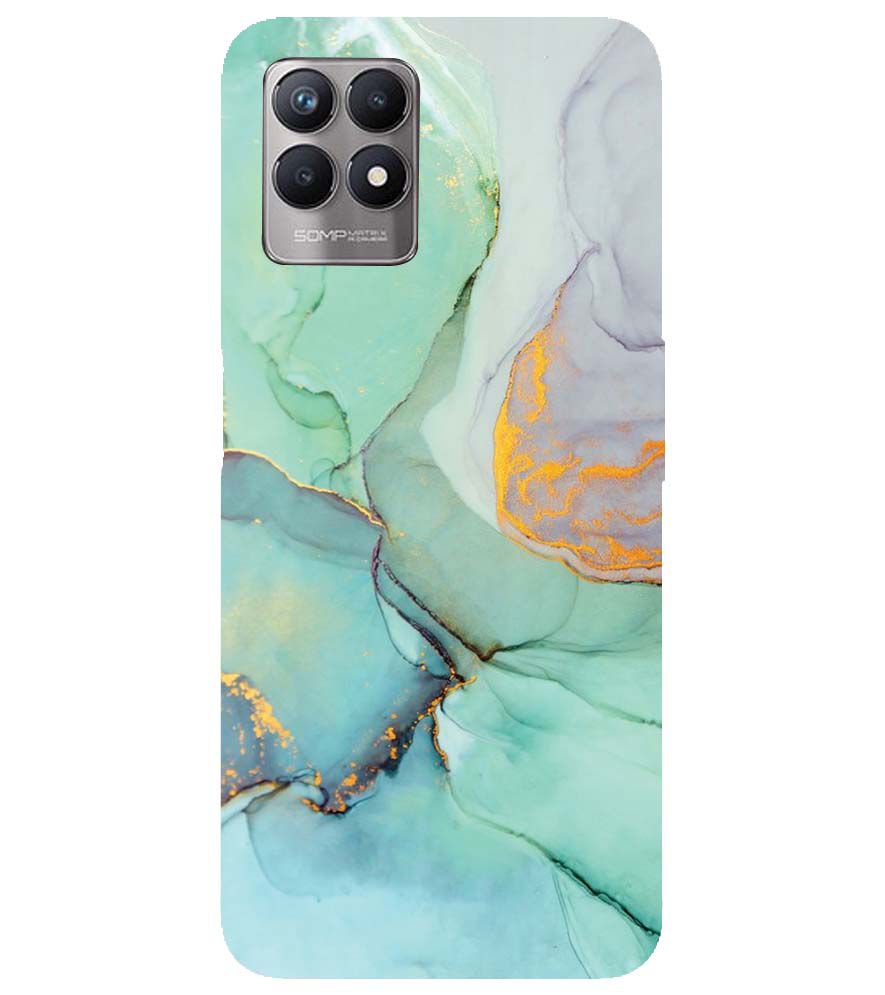 PS1320-Green Marble Premium Back Cover for Realme Narzo 50