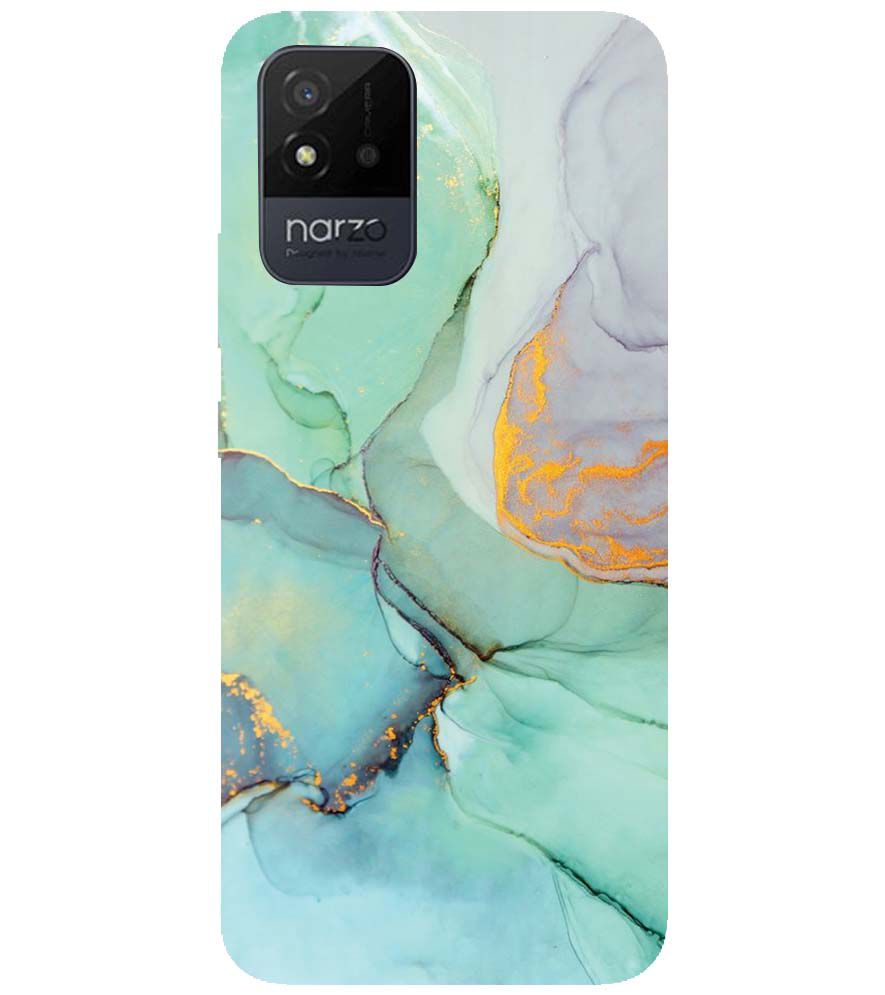 PS1320-Green Marble Premium Back Cover for Realme Narzo 50i