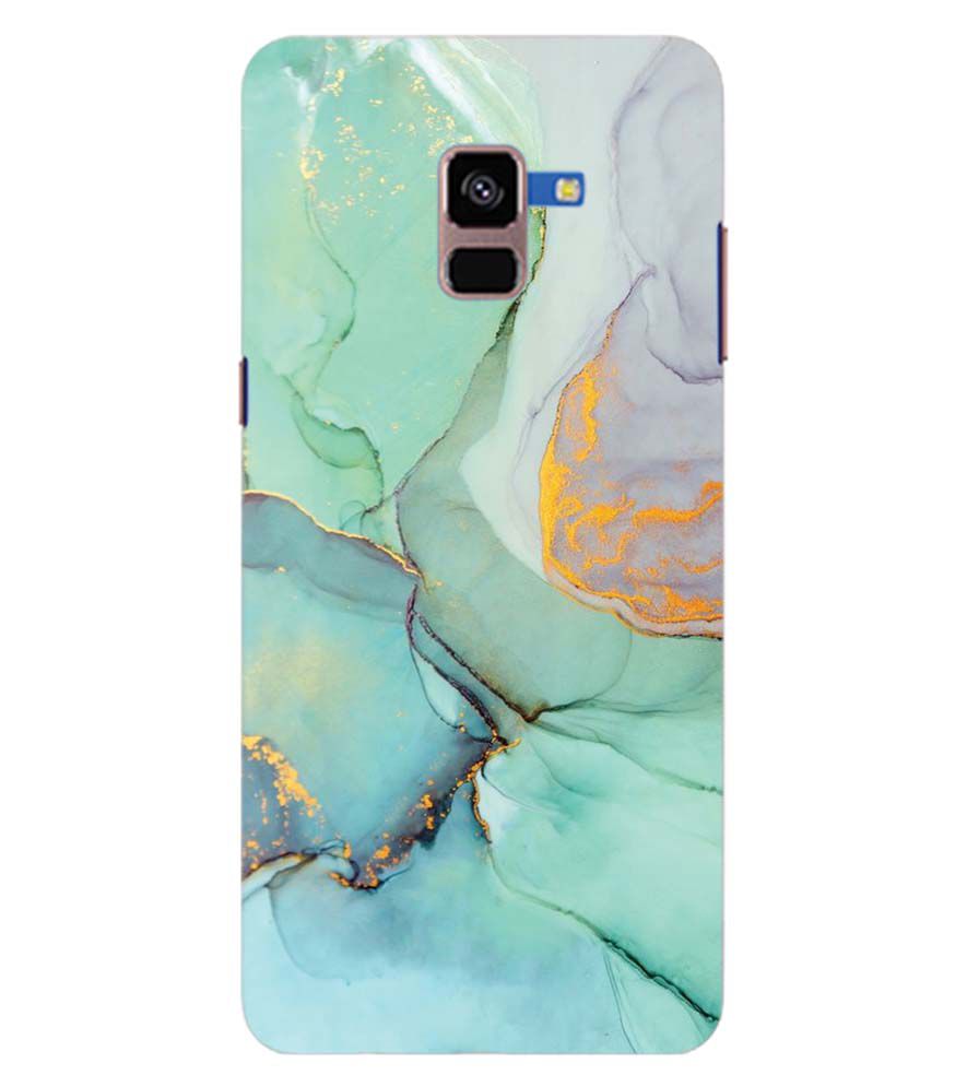 PS1320-Green Marble Premium Back Cover for Samsung Galaxy A8 Plus