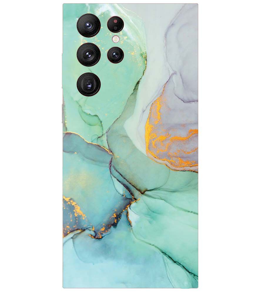 PS1320-Green Marble Premium Back Cover for Samsung Galaxy S22 Ultra 5G