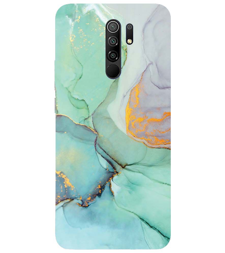 PS1320-Green Marble Premium Back Cover for Xiaomi Redmi 9 Prime