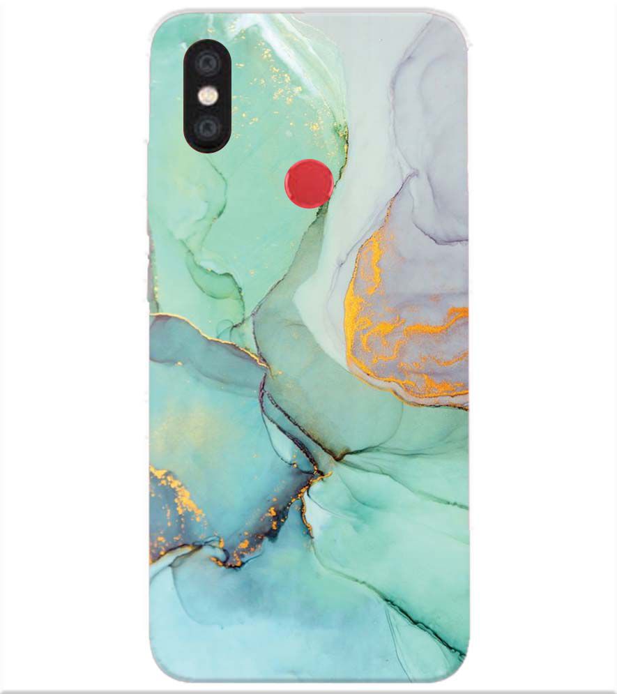 PS1320-Green Marble Premium Back Cover for Xiaomi Redmi Y2