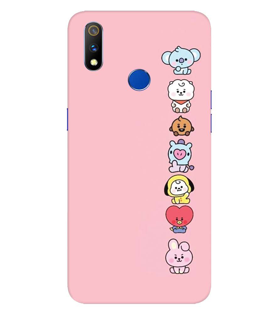 PS1321-Cute Loving Animals Girly Back Cover for  Realme X Lite