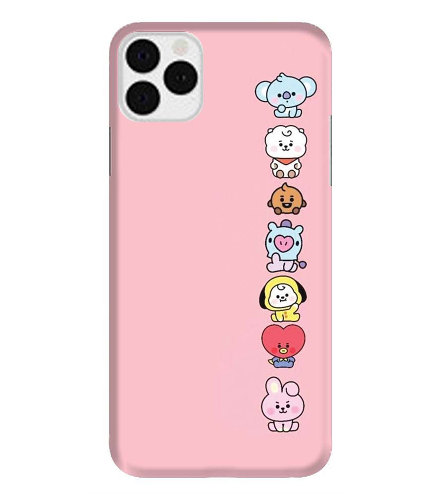 PS1321-Cute Loving Animals Girly Back Cover for Apple iPhone 11 Pro