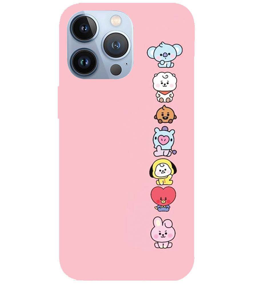 PS1321-Cute Loving Animals Girly Back Cover for Apple iPhone 13 Pro