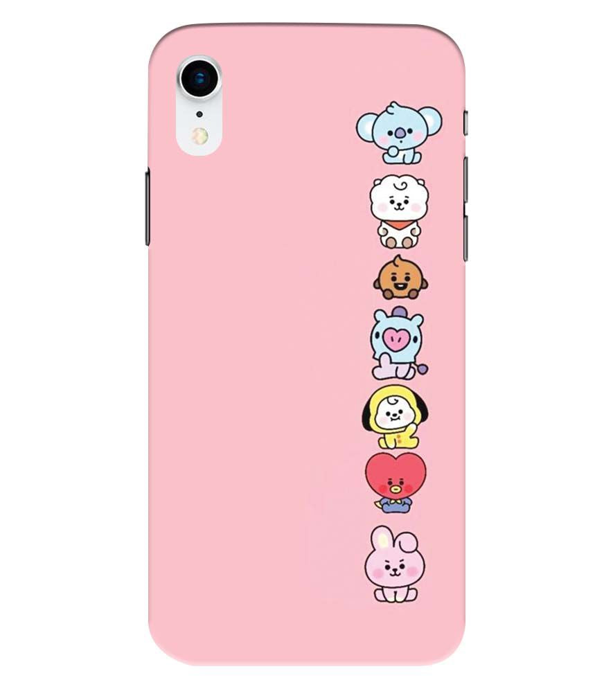 PS1321-Cute Loving Animals Girly Back Cover for Apple iPhone XR