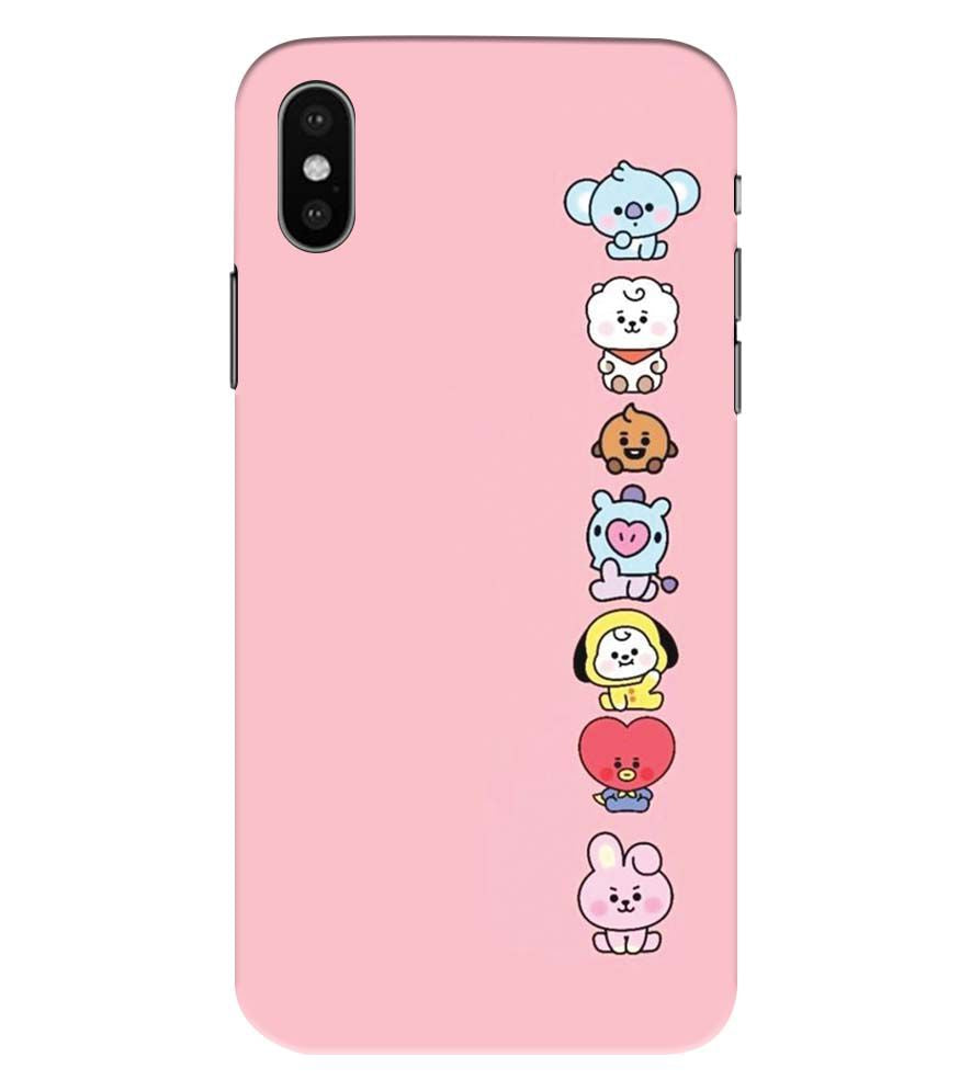 PS1321-Cute Loving Animals Girly Back Cover for Apple iPhone XS Max