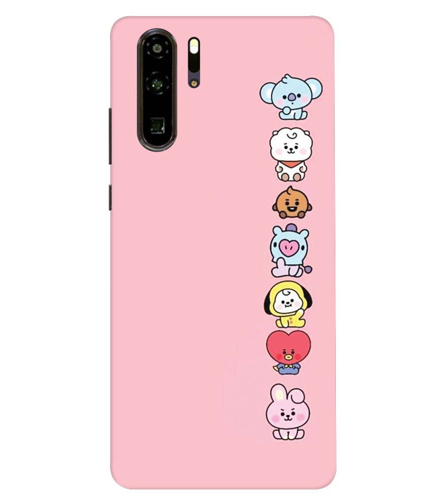 PS1321-Cute Loving Animals Girly Back Cover for Huawei P30 Pro