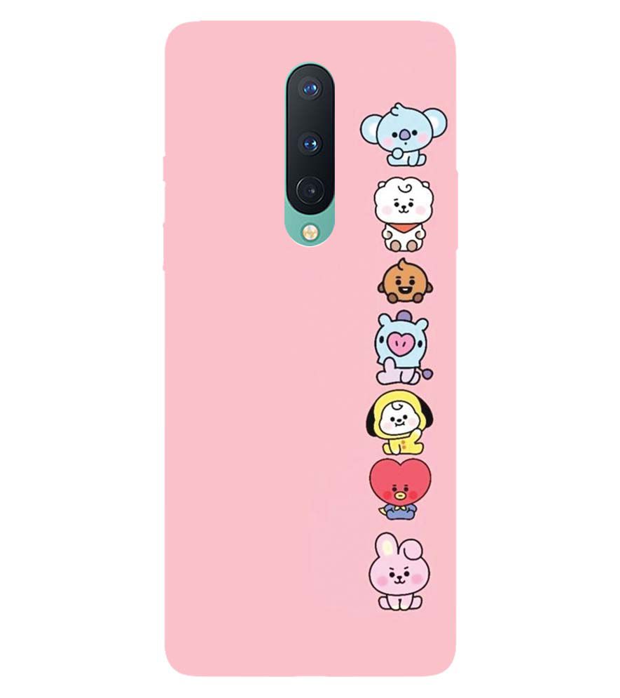 PS1321-Cute Loving Animals Girly Back Cover for OnePlus 8