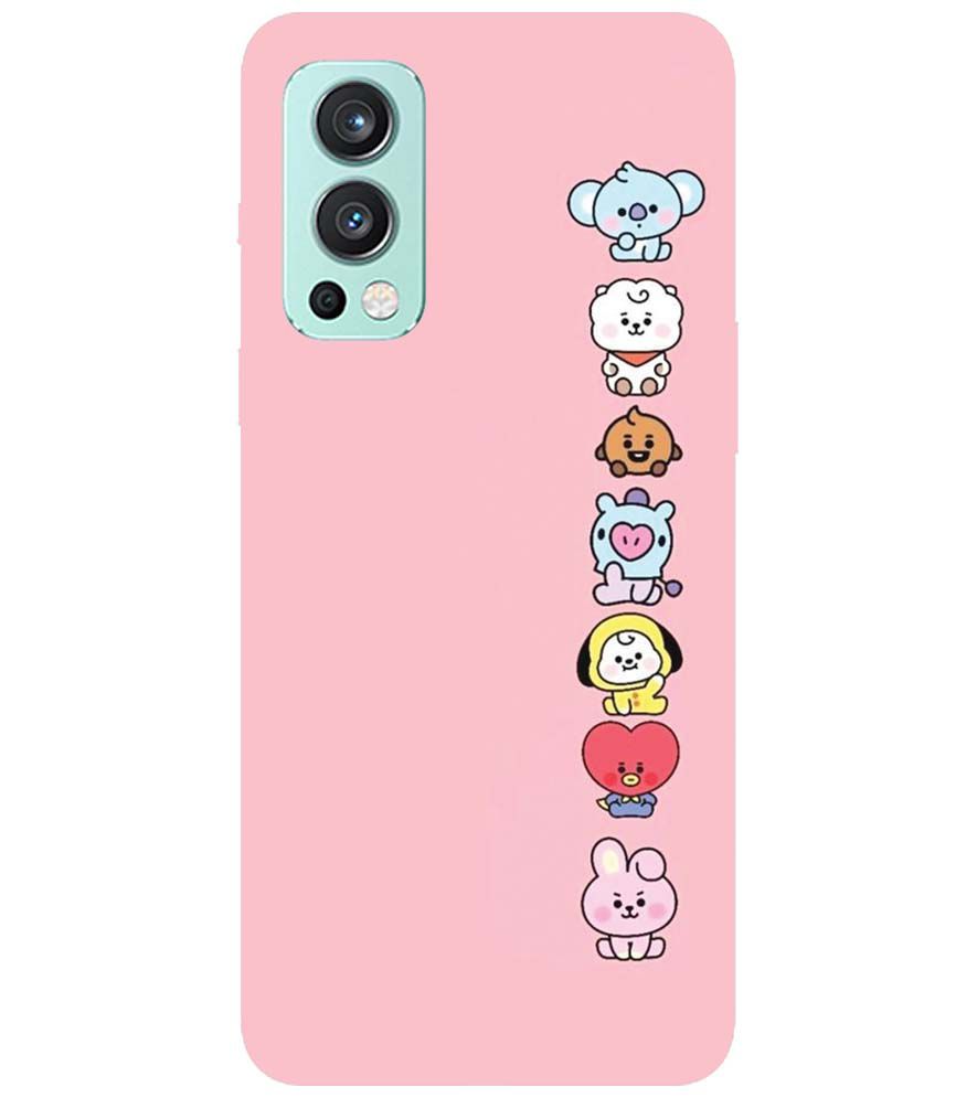 PS1321-Cute Loving Animals Girly Back Cover for OnePlus Nord 2 5G