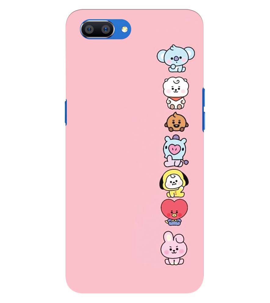 PS1321-Cute Loving Animals Girly Back Cover for Oppo A3s