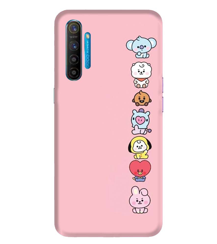 PS1321-Cute Loving Animals Girly Back Cover for Oppo K5