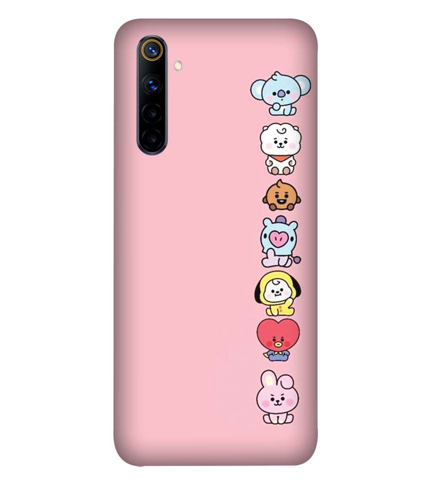 PS1321-Cute Loving Animals Girly Back Cover for Realme 6i