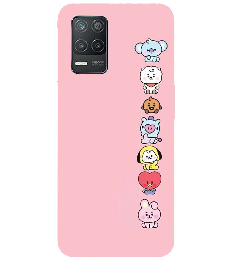 PS1321-Cute Loving Animals Girly Back Cover for Realme 9 5G