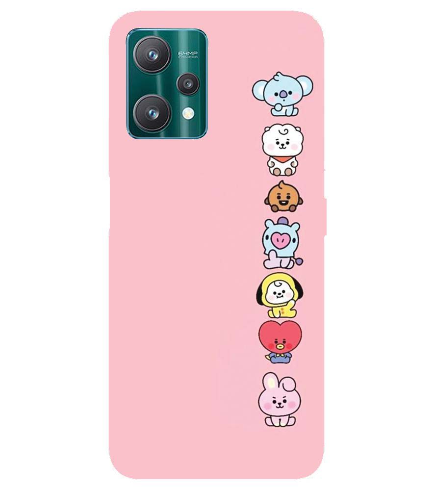 PS1321-Cute Loving Animals Girly Back Cover for Realme 9 Pro+