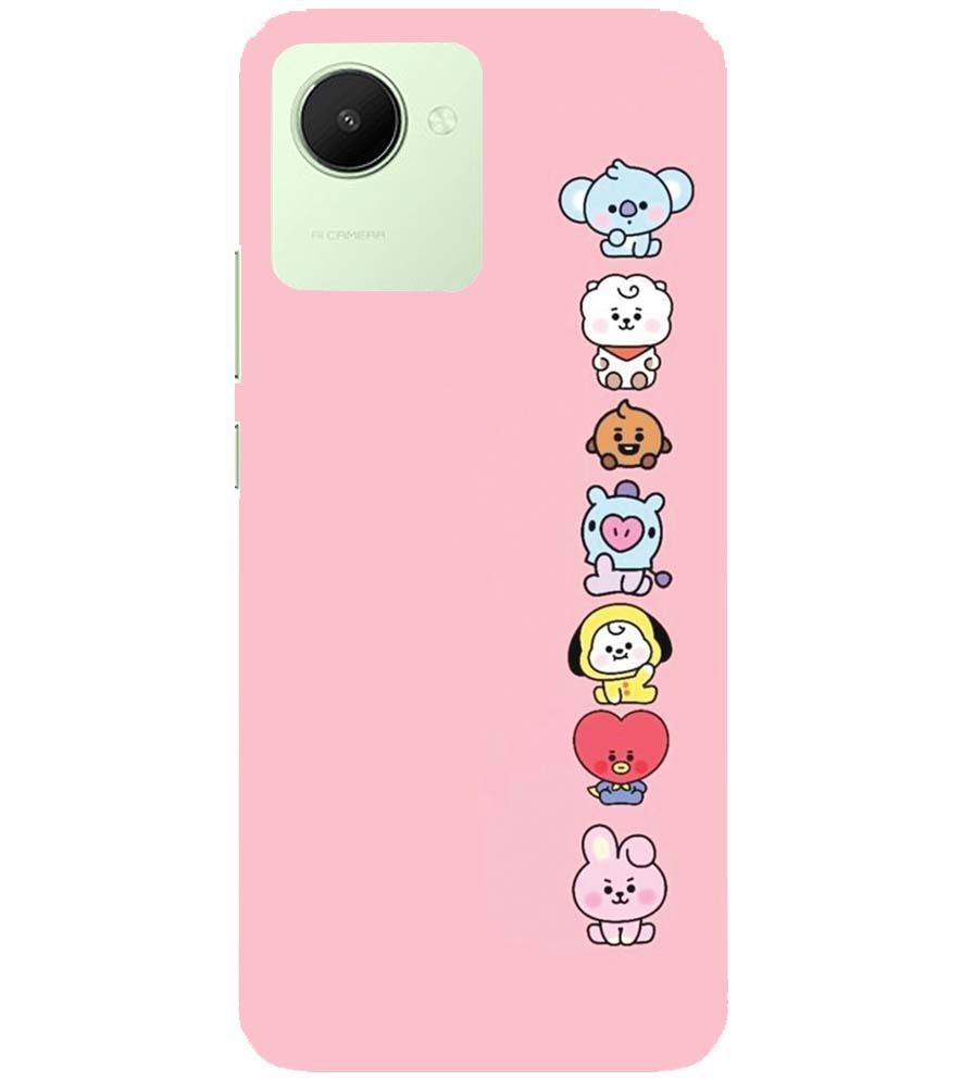 PS1321-Cute Loving Animals Girly Back Cover for Realme C30