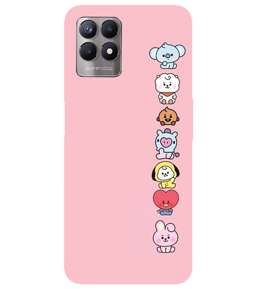 PS1321-Cute Loving Animals Girly Back Cover for Realme Narzo 50