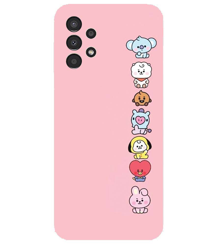 PS1321-Cute Loving Animals Girly Back Cover for Samsung Galaxy A13