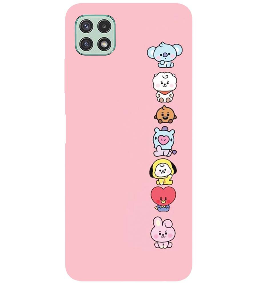 PS1321-Cute Loving Animals Girly Back Cover for Samsung Galaxy A22 5G