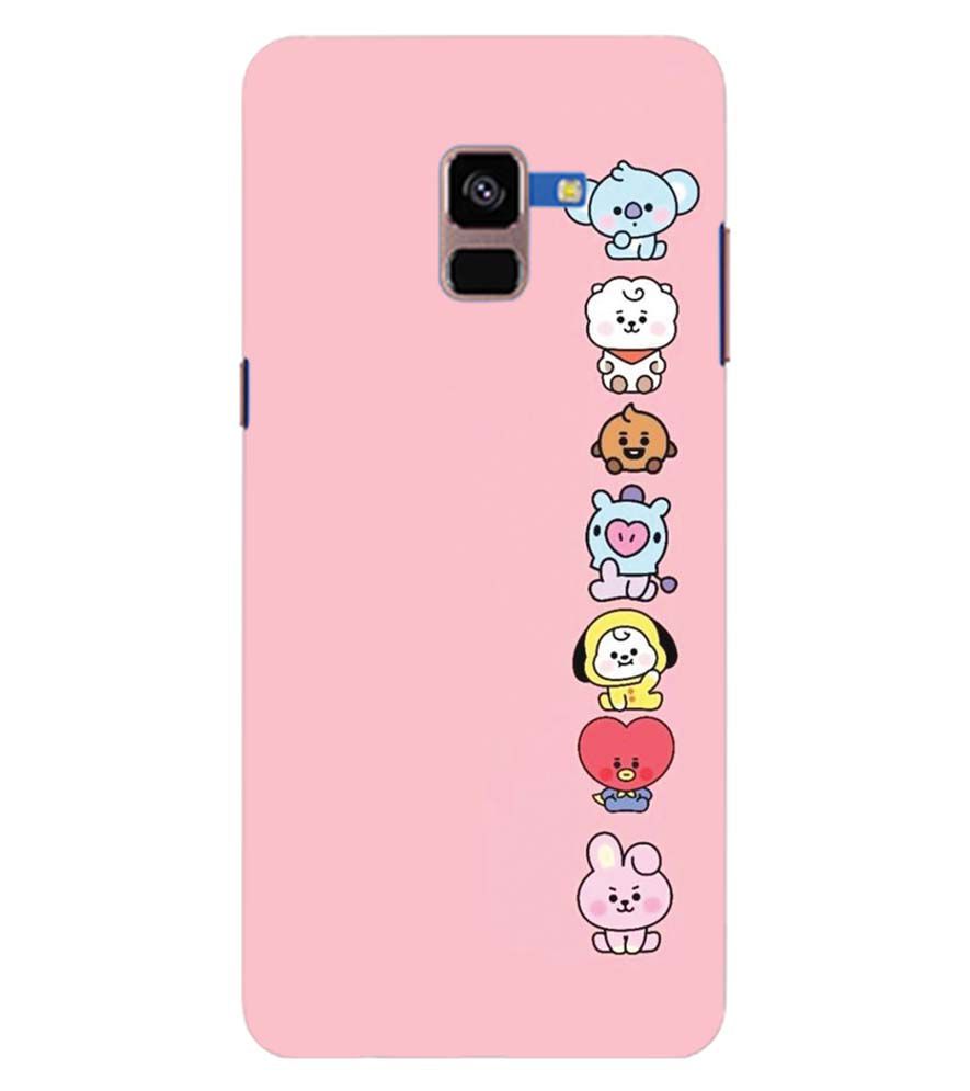 PS1321-Cute Loving Animals Girly Back Cover for Samsung Galaxy A8 Plus