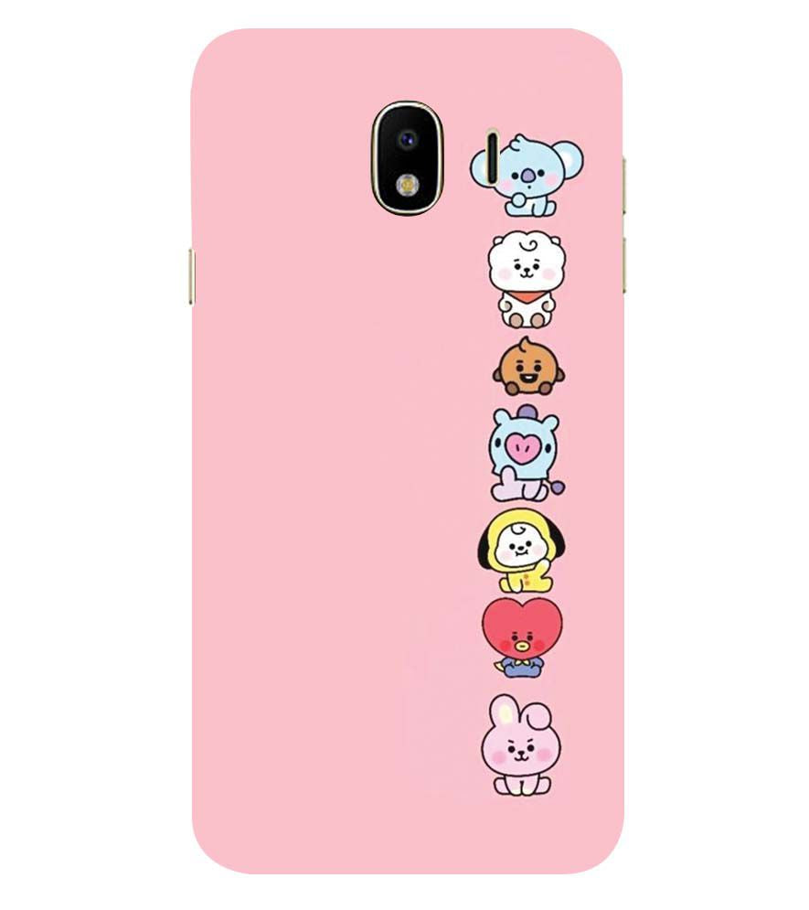 PS1321-Cute Loving Animals Girly Back Cover for Samsung Galaxy J4 (2018)