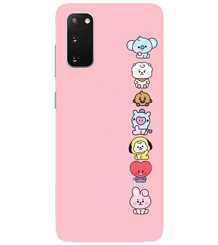 PS1321-Cute Loving Animals Girly Back Cover for Samsung Galaxy S20 5G