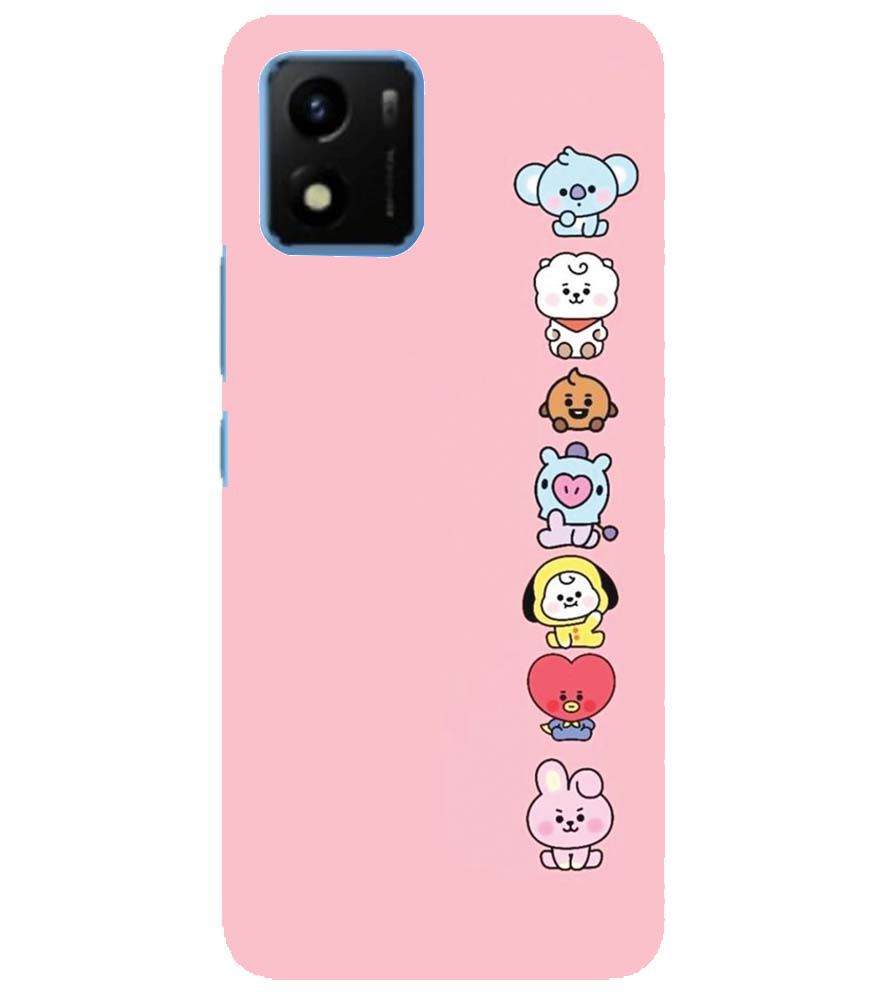 PS1321-Cute Loving Animals Girly Back Cover for vivo Y01