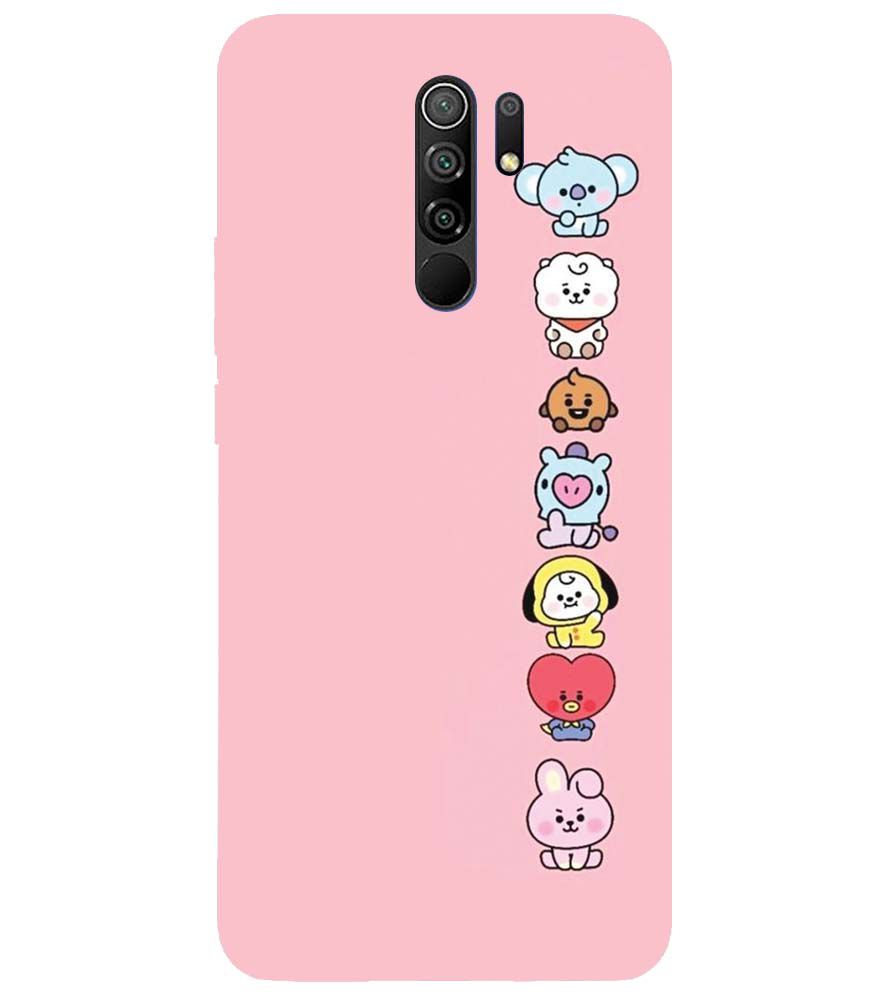 PS1321-Cute Loving Animals Girly Back Cover for Xiaomi Poco M2