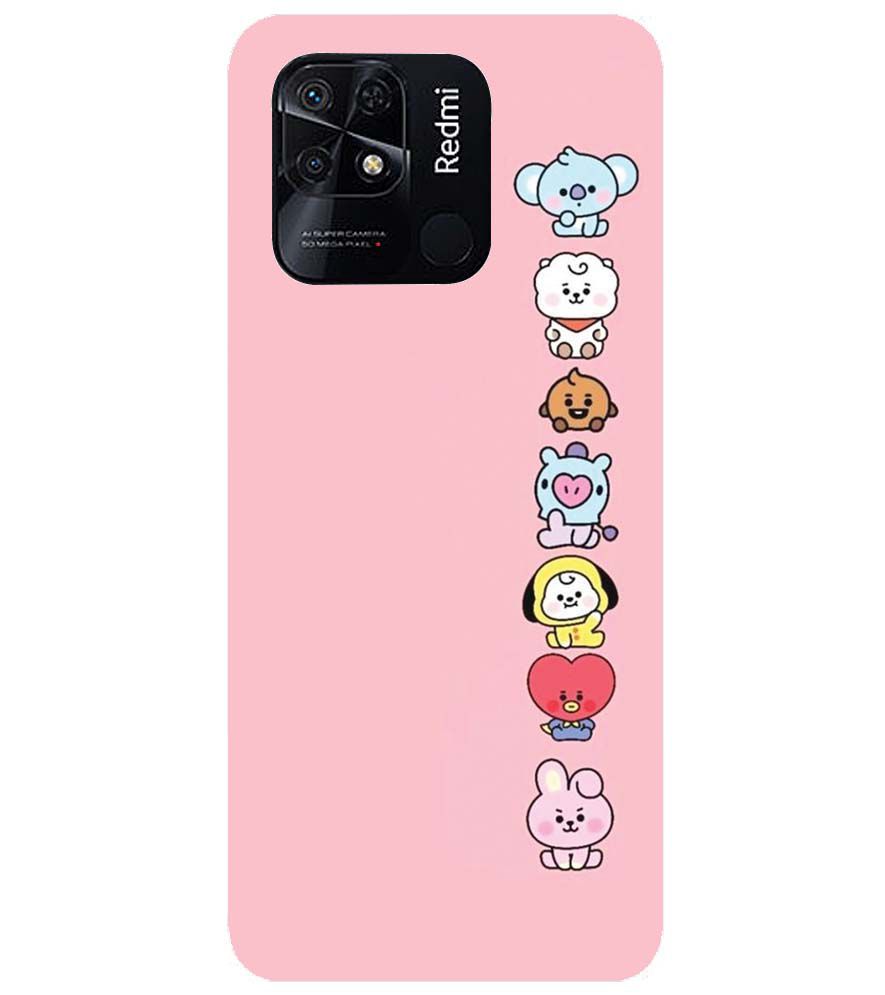 PS1321-Cute Loving Animals Girly Back Cover for Xiaomi Redmi 10 Power