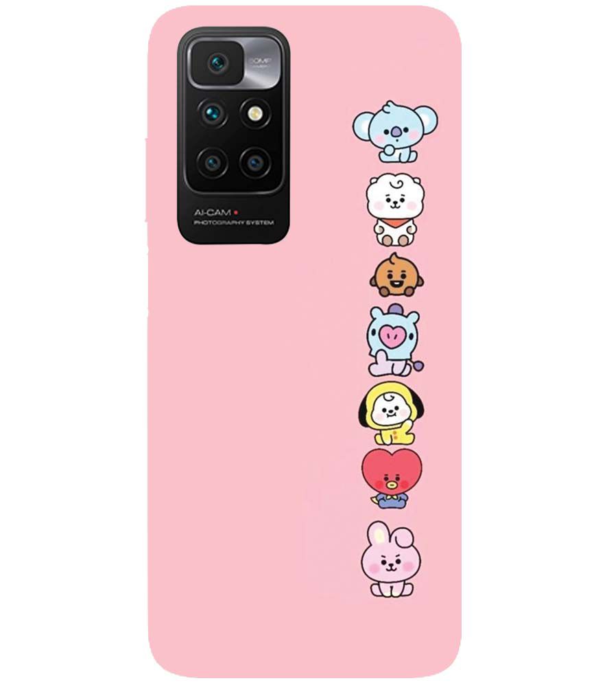 PS1321-Cute Loving Animals Girly Back Cover for Xiaomi Redmi 10 Prime