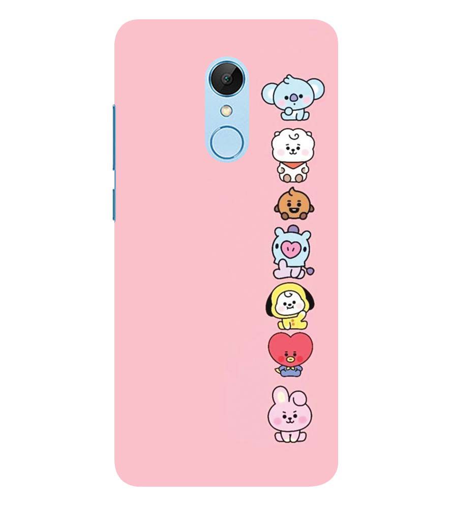 PS1321-Cute Loving Animals Girly Back Cover for Xiaomi Redmi 5