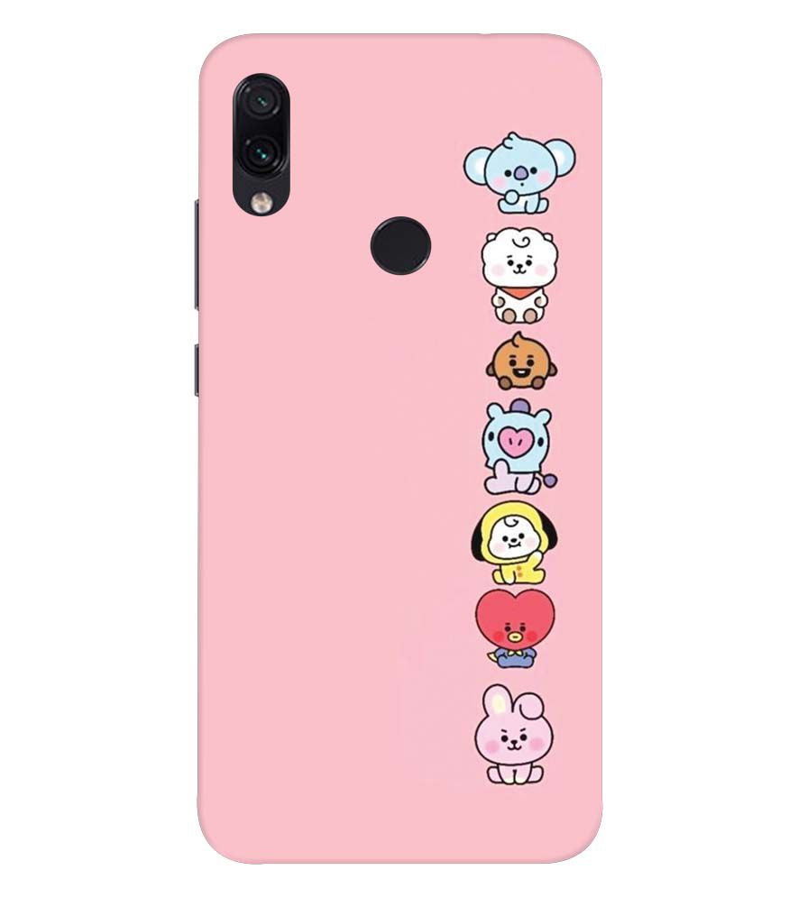 PS1321-Cute Loving Animals Girly Back Cover for Xiaomi Redmi 7