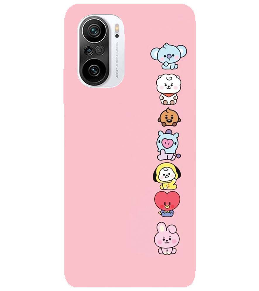 PS1321-Cute Loving Animals Girly Back Cover for Xiaomi Redmi K40