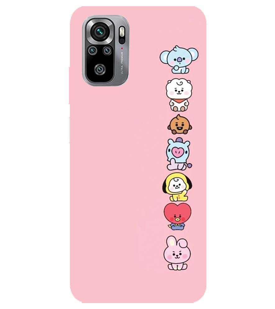 PS1321-Cute Loving Animals Girly Back Cover for Xiaomi Redmi Note 10