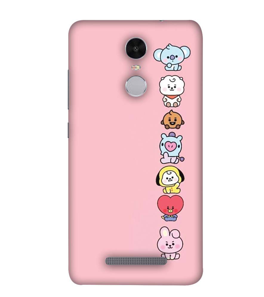 PS1321-Cute Loving Animals Girly Back Cover for Xiaomi Redmi Note 4