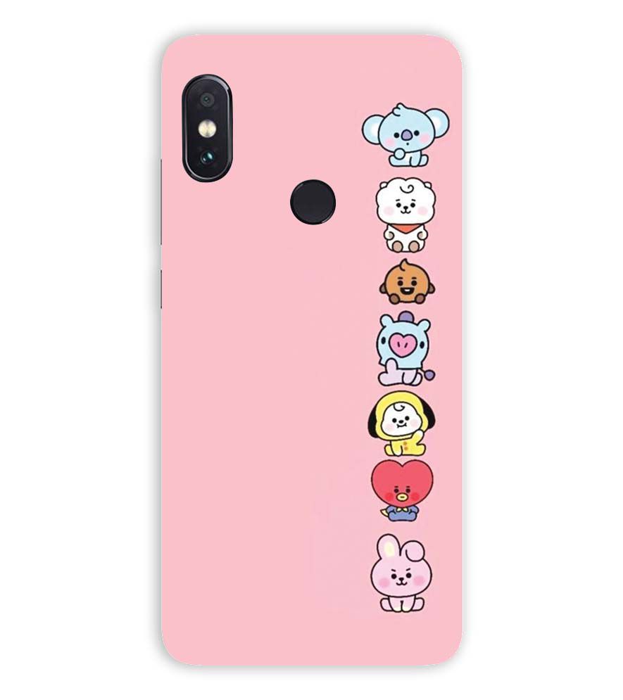 PS1321-Cute Loving Animals Girly Back Cover for Xiaomi Redmi Note 5 Pro