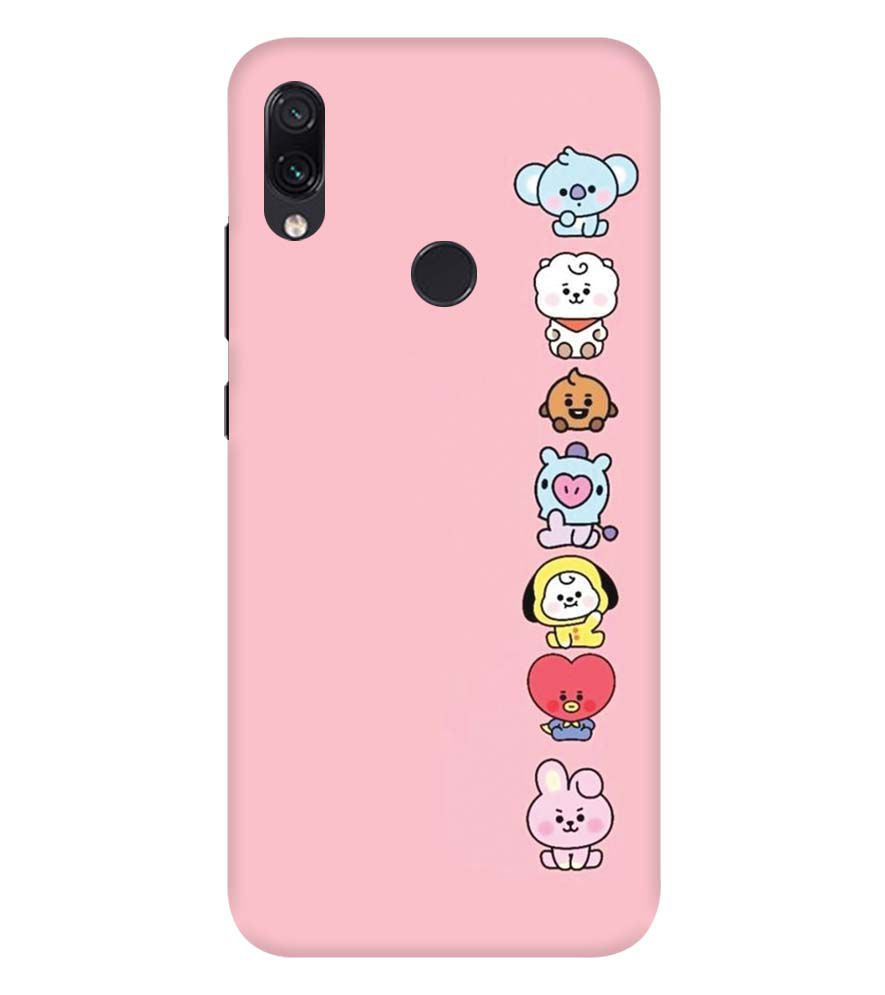 PS1321-Cute Loving Animals Girly Back Cover for Xiaomi Redmi Note 7S