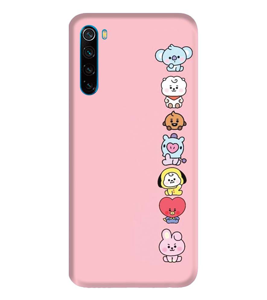 PS1321-Cute Loving Animals Girly Back Cover for Xiaomi Redmi Note 8