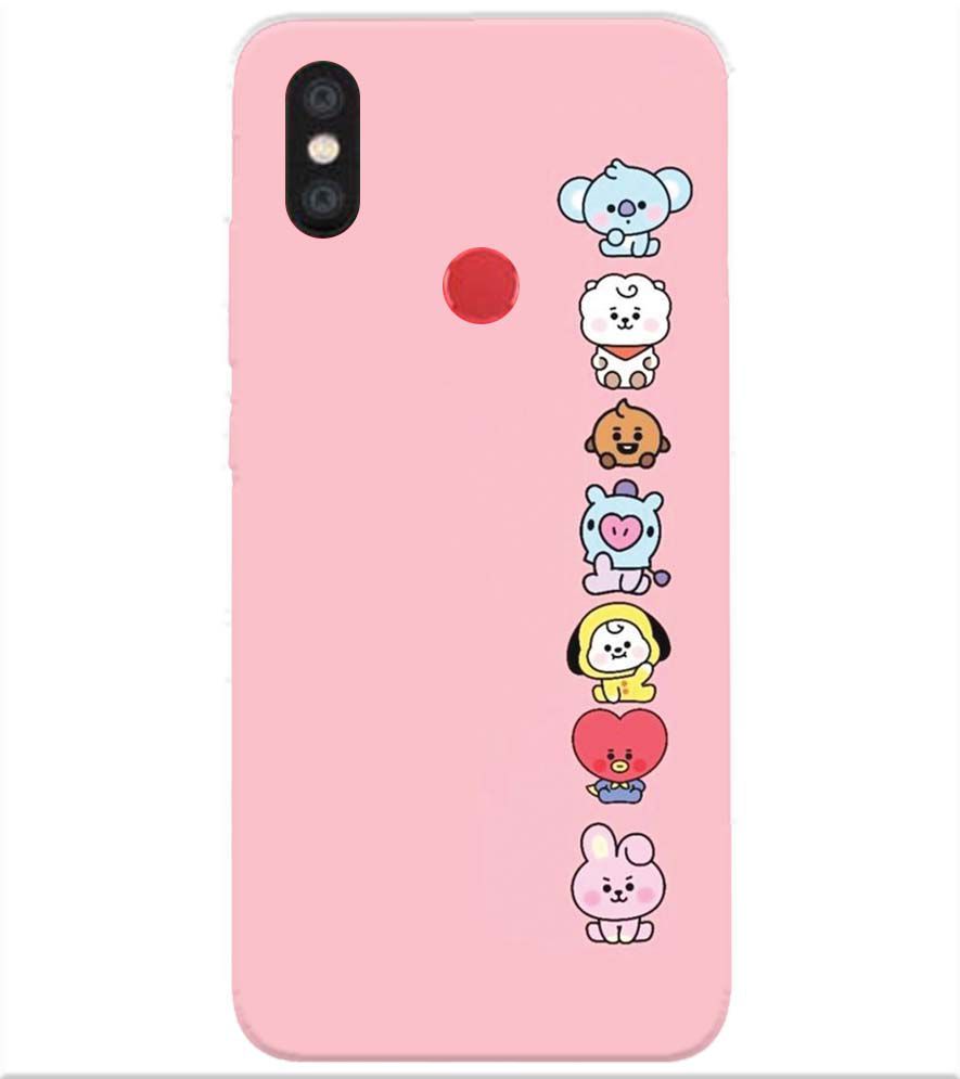 PS1321-Cute Loving Animals Girly Back Cover for Xiaomi Redmi Y2