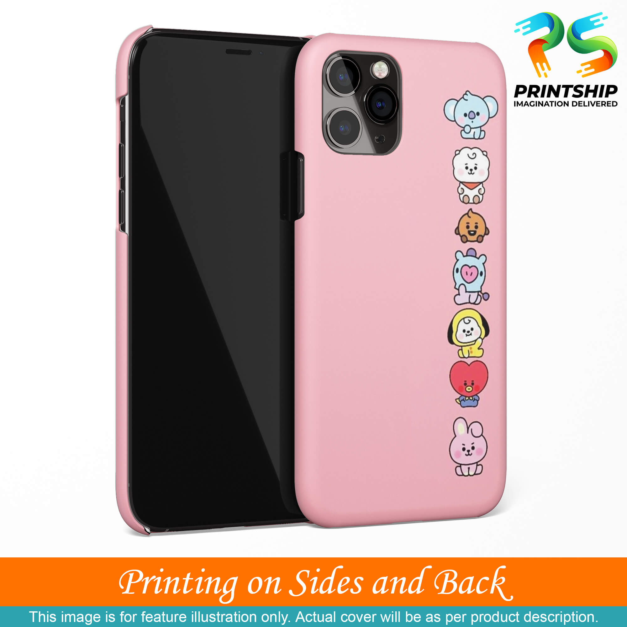 PS1321-Cute Loving Animals Girly Back Cover for Vivo S1-Image3