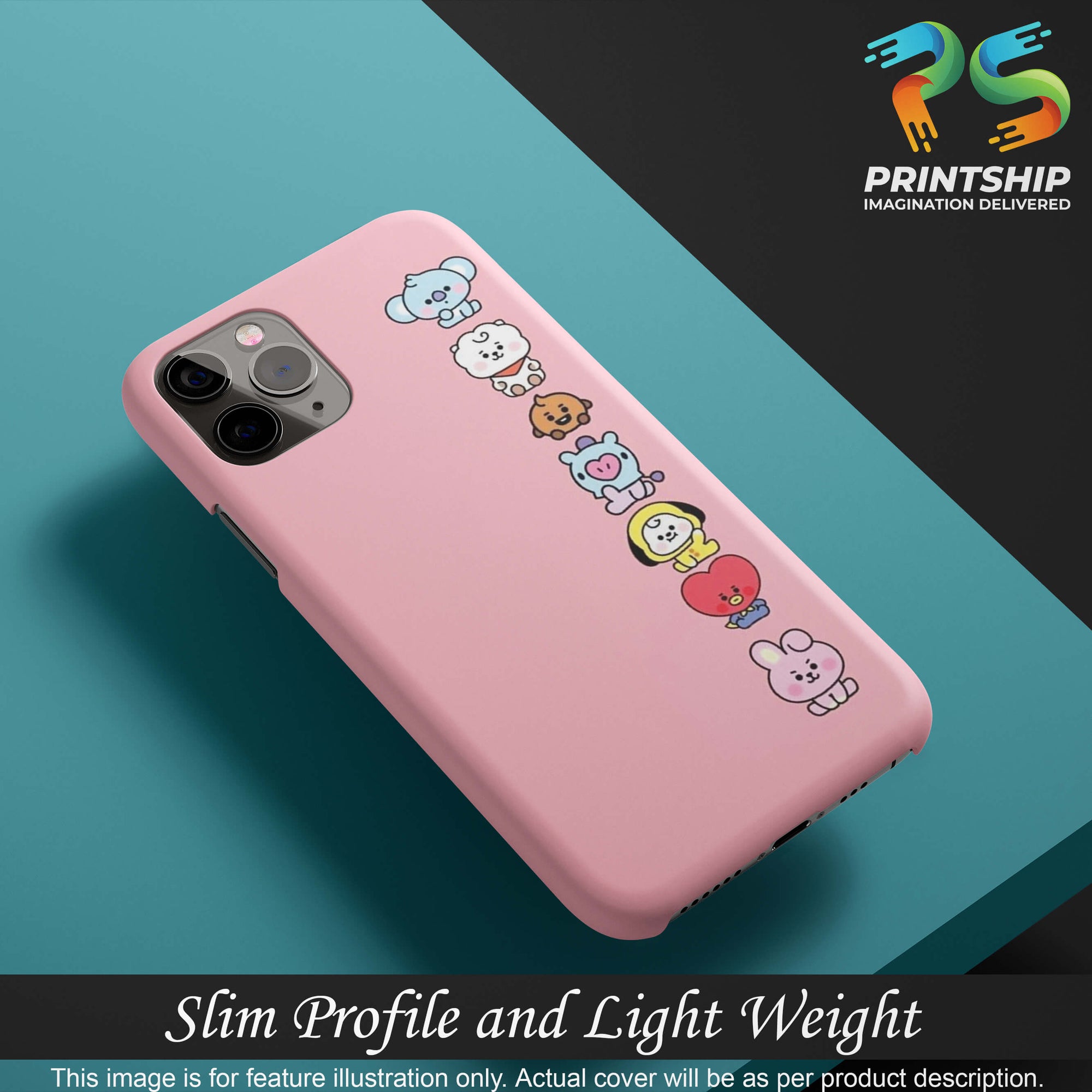 PS1321-Cute Loving Animals Girly Back Cover for Realme C35-Image4