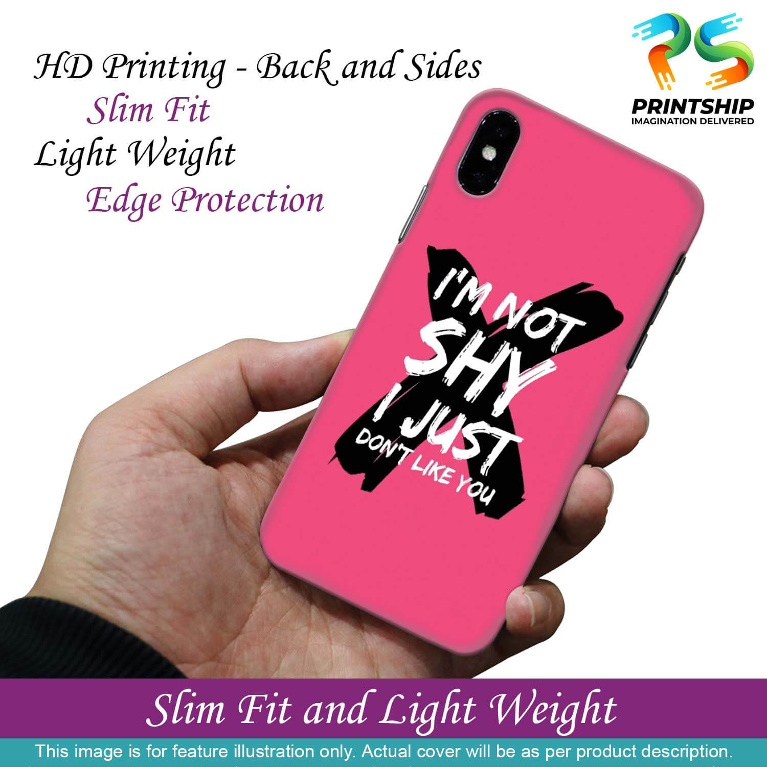 PS1322-I am Not Shy Back Cover for Xiaomi Redmi Note 8 Pro