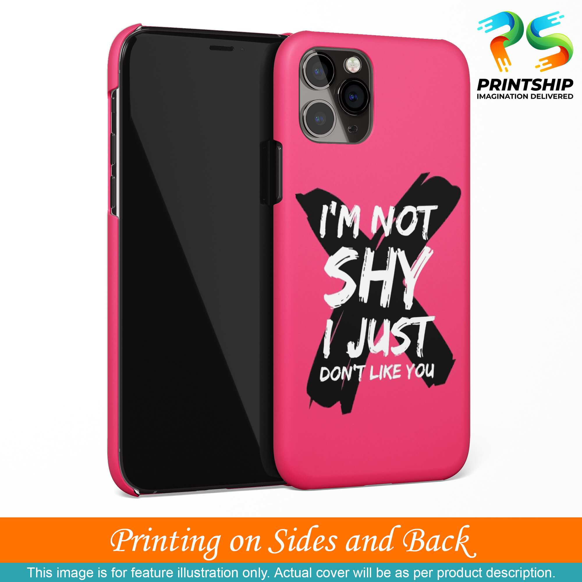 PS1322-I am Not Shy Back Cover for Xiaomi Redmi Note 10-Image3