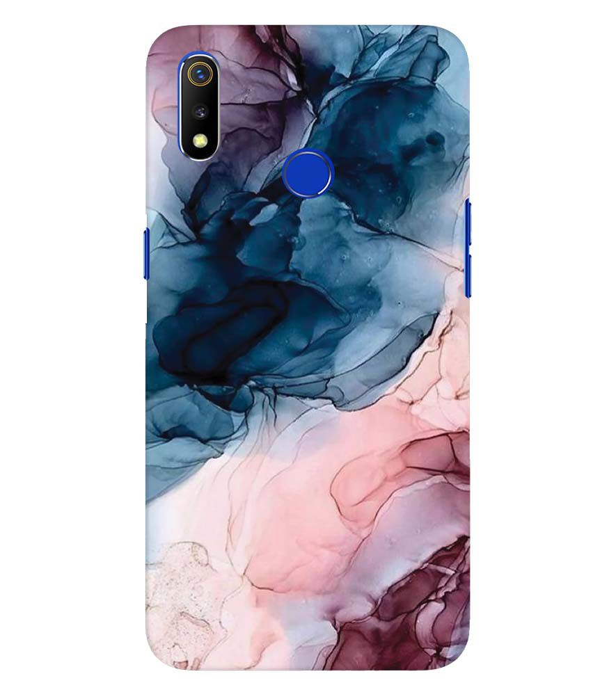 PS1323-Premium Marbles Back Cover for Oppo Realme 3