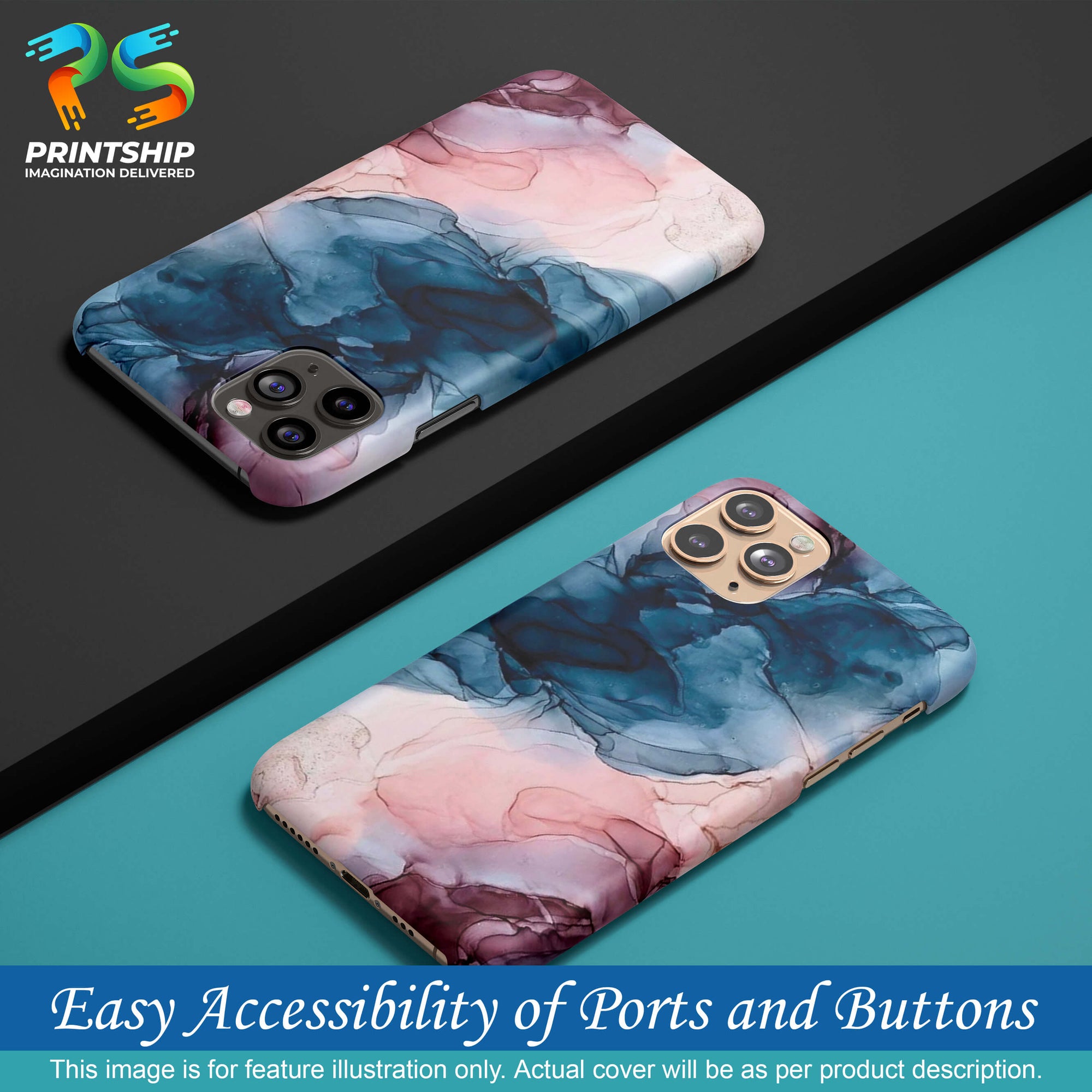 PS1323-Premium Marbles Back Cover for Vivo V21 5G-Image5