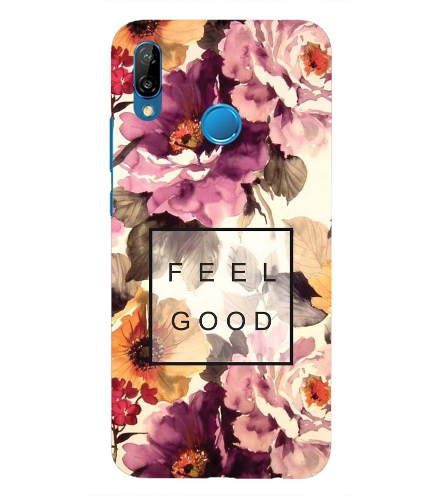 PS1324-Feel Good Flowers Back Cover for Huawei P20 Lite