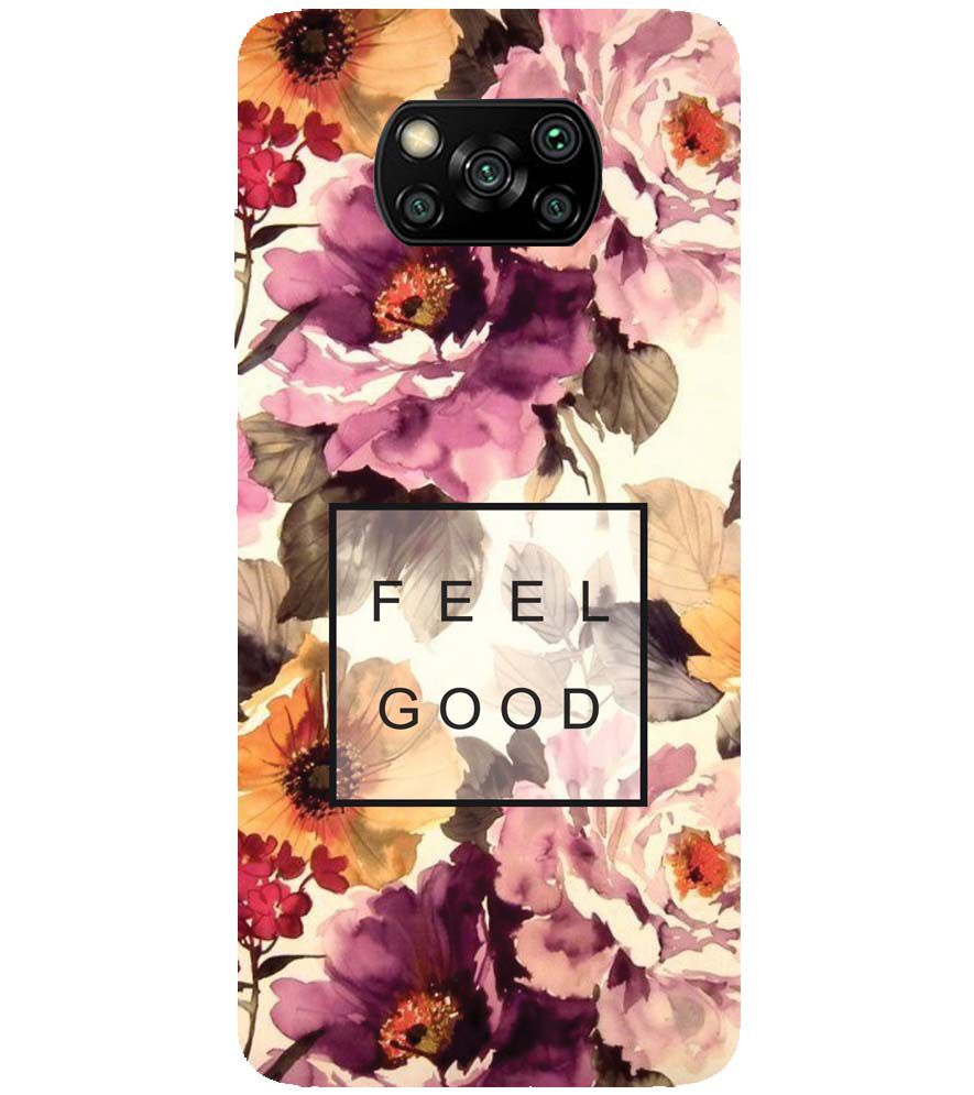 PS1324-Feel Good Flowers Back Cover for Xiaomi Poco X3